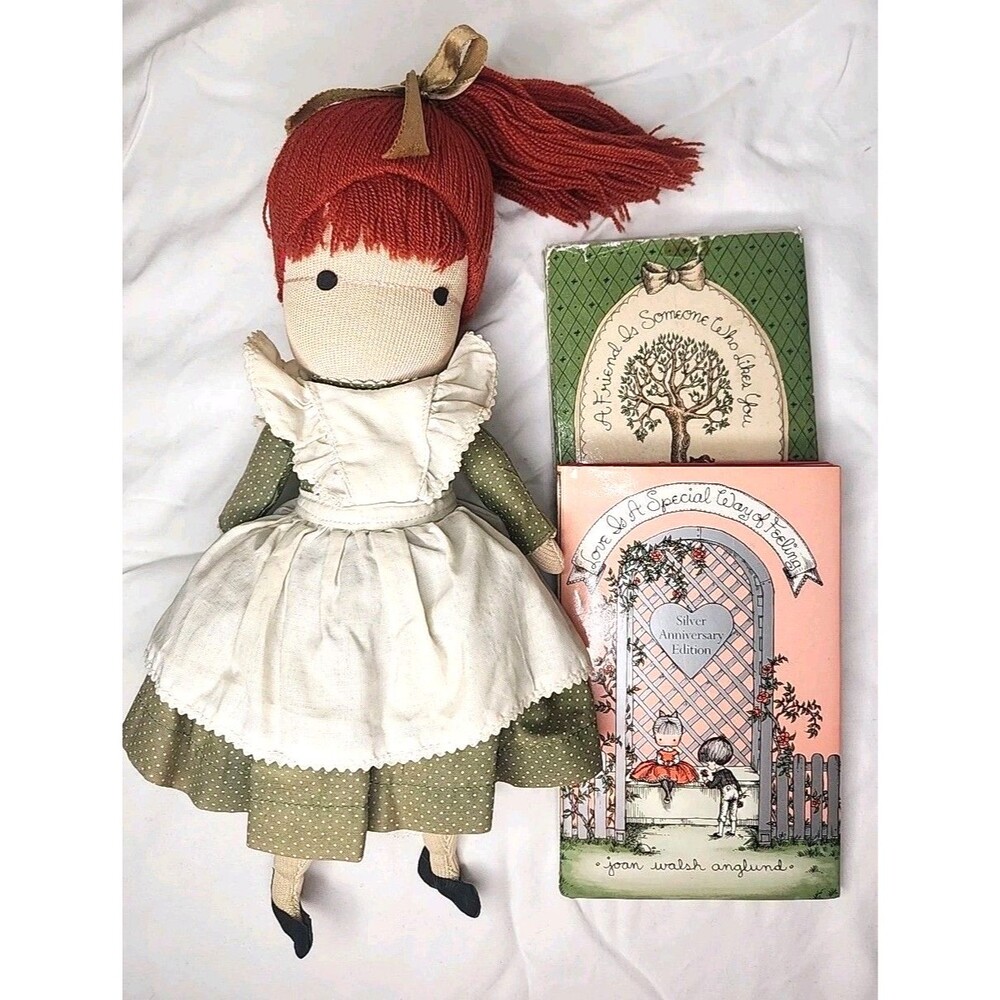 Joan Walsh Anglund Cloth Red Headed Doll & Classic Book Set Vintage!